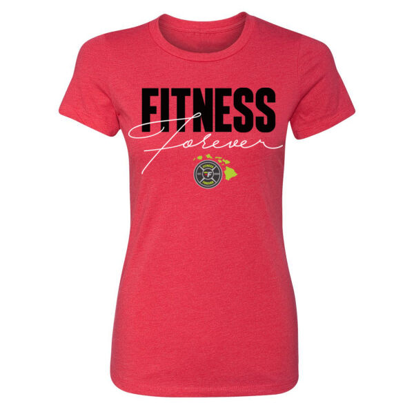 BLOCK SCRIPT - WOMEN'S FITTED TSHIRT - RED - $DZY83P$ Thumbnail