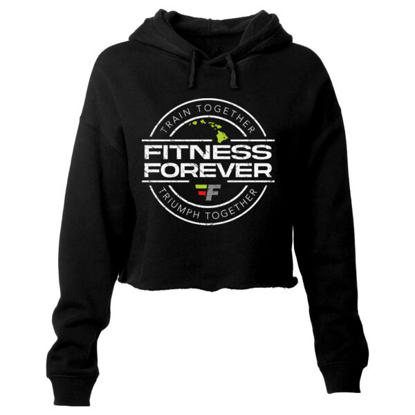 TRAIN TOGETHER. TRIUMPH TOGETHER - WOMEN'S CROPPED HOODIE - BLACK - $EZ4PGM$ Thumbnail
