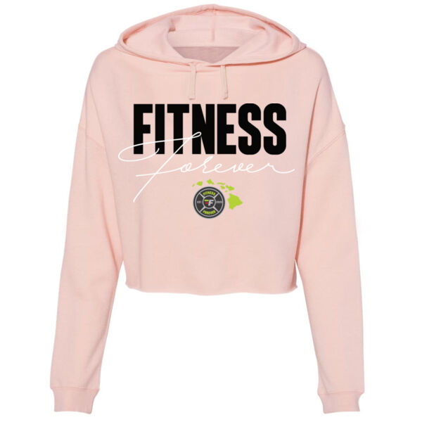 BLOCK SCRIPT - WOMEN'S CROPPED HOODIE - BLUSH - $UDVCBE$ Thumbnail