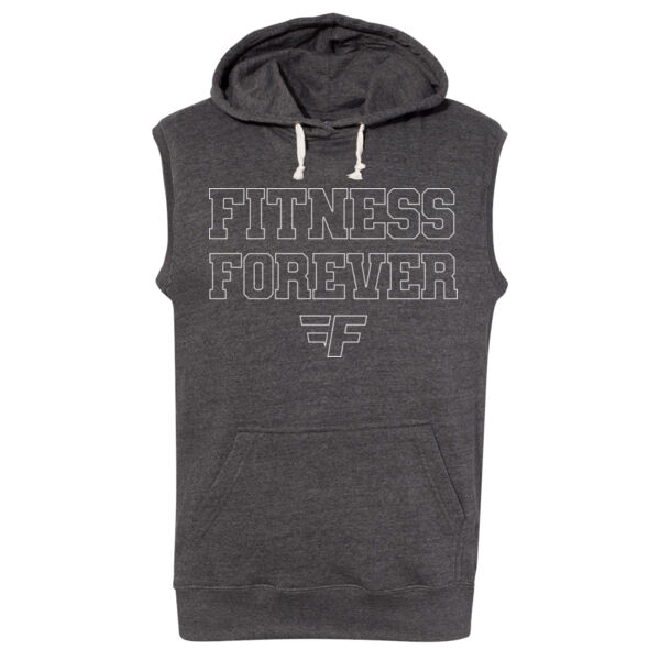 OUTLINE - MEN'S SLEEVELESS HOODIE - BLACK TRIBLEND - $UW1Y2J$ Thumbnail